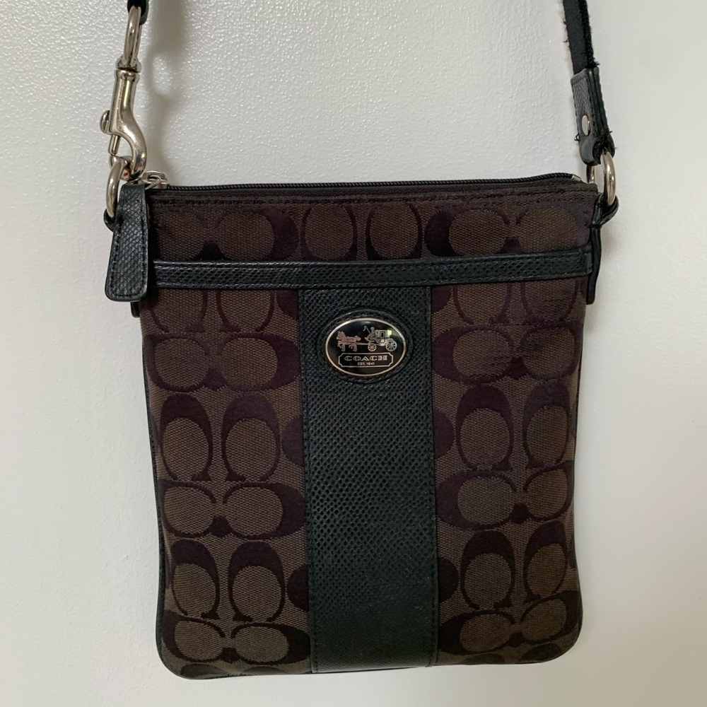 Coach Black Signature Crossbody Purse
